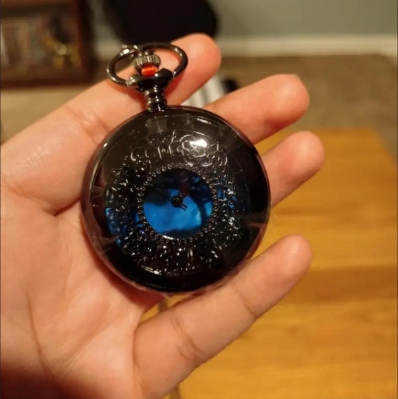 New Starry sky Roman numeral Quartz Pocket Watch Necklace Chai… - Picture 3 of 5